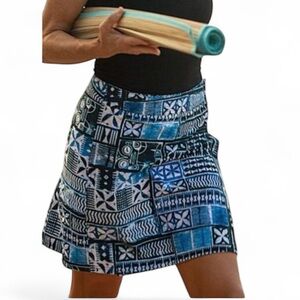 RipSkirt Hawaii Blue Black Beach Wrap Skirt Medium